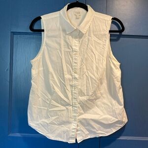 J. Crew White Button Down Shirt with Dress Collar